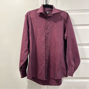 Calvin Klein Men's Maroon Dress Shirt